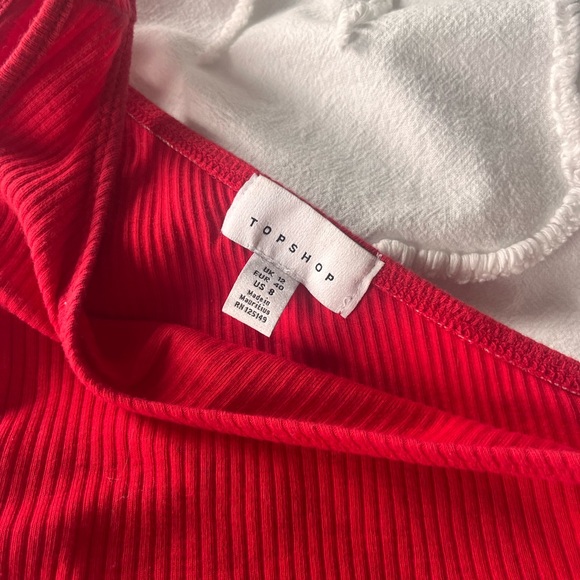 TopShop One-Shoulder Ribbed Top - Picture 2 of 2